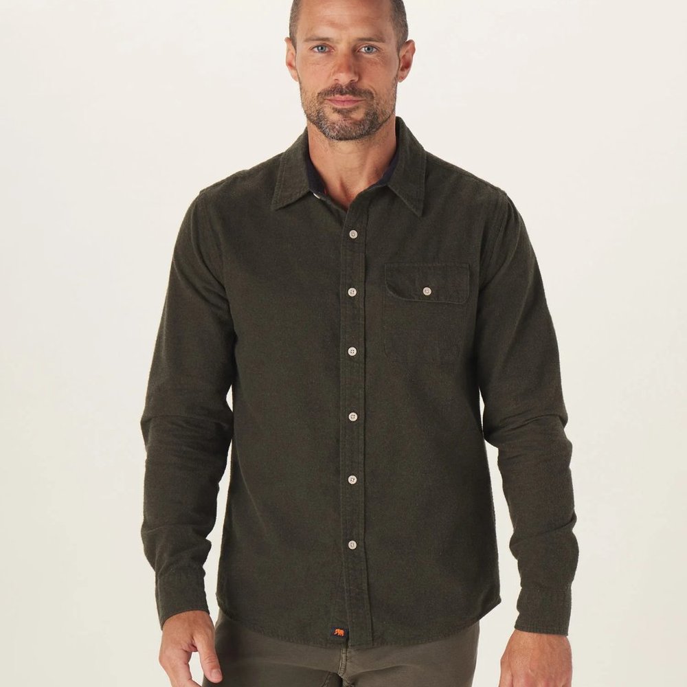 The Normal Brand | Chamois Button Up Shirt | Green | S | NWT